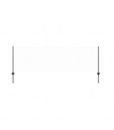 vidaXL Fence with Post Grey