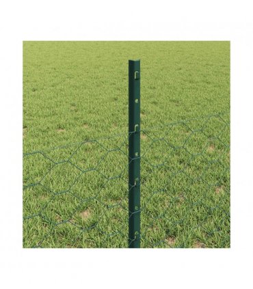 vidaXL Fence with Post Green