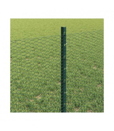 vidaXL Fence with Post Green