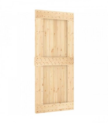 vidaXL Sliding Door NARVIK Natural and Black