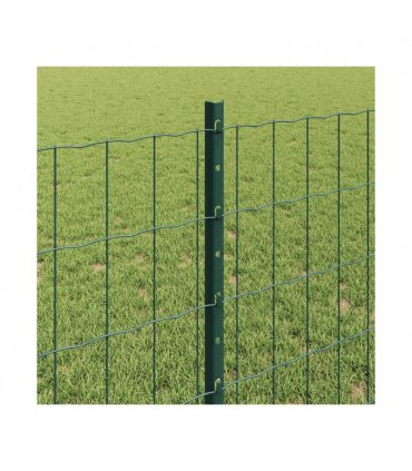vidaXL Fence with Post Green
