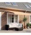 vidaXL Electric Retractable Awning Sand 100% Polyester and Aluminium