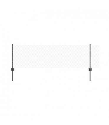 vidaXL Fence with Post Grey