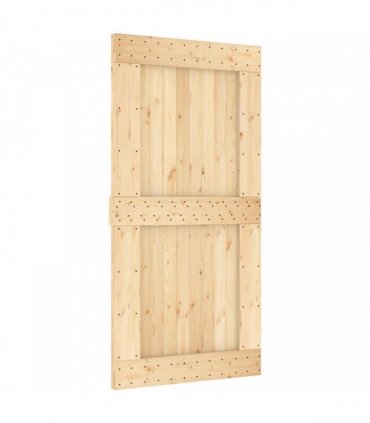 vidaXL Sliding Door NARVIK Natural and Black