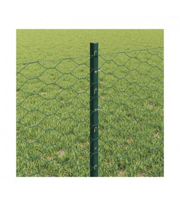 vidaXL Fence with Post Green