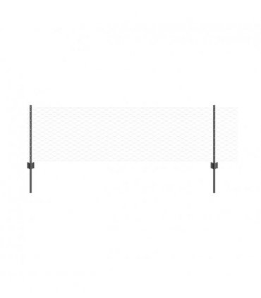 vidaXL Fence with Post Grey