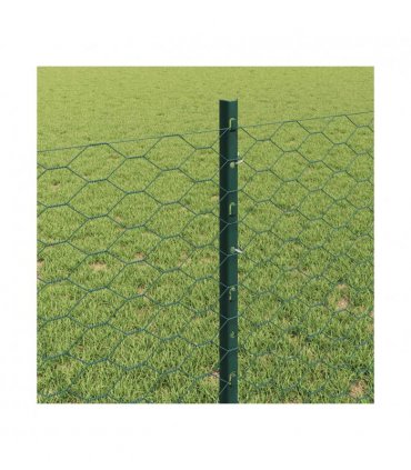 vidaXL Fence with Post Green
