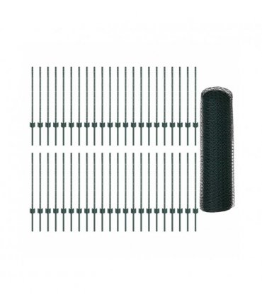 vidaXL Fence with Post Green
