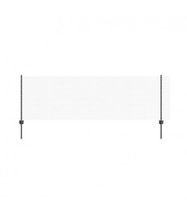 vidaXL Fence with Post Grey