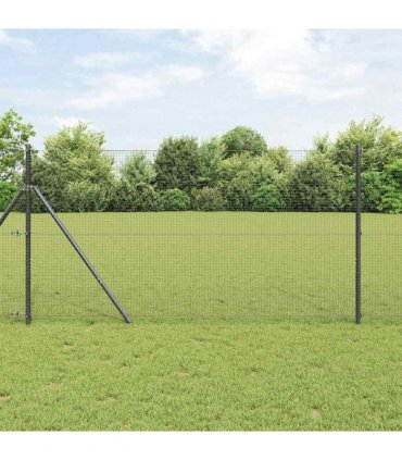 vidaXL Outdoor Welded Wire Fence Ground Fix 10 x 1 m PVC-Coated Steel