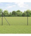 vidaXL Outdoor Welded Wire Fence Ground Fix 10 x 1 m PVC-Coated Steel