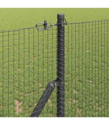 vidaXL Outdoor Welded Wire Fence Ground Fix 10 x 1 m PVC-Coated Steel