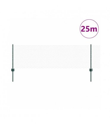 vidaXL Fence with Post Green