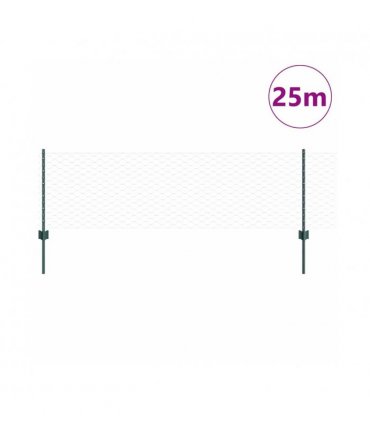 vidaXL Fence with Post Green