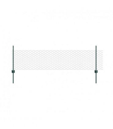 vidaXL Fence with Post Green
