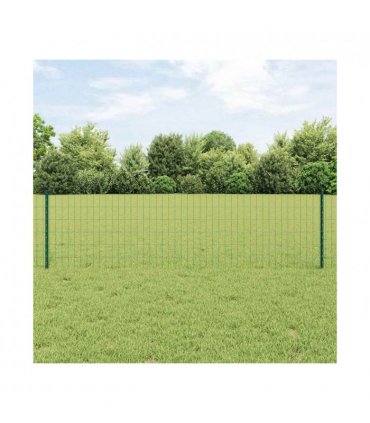 vidaXL Fence with Post Green