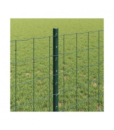 vidaXL Fence with Post Green