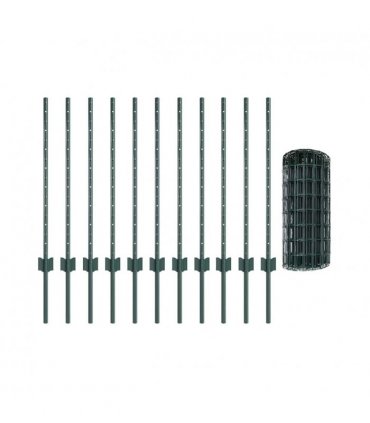 vidaXL Fence with Post Green
