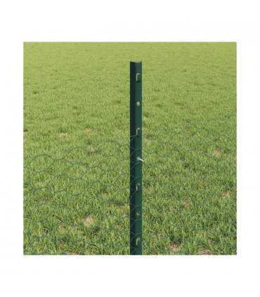 vidaXL Fence with Post Green