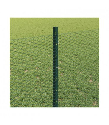 vidaXL Fence with Post Green