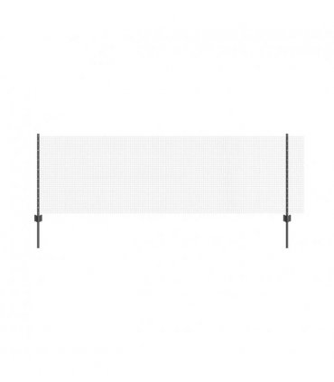 vidaXL Fence with Post Grey