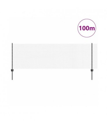 vidaXL Fence with Post Grey