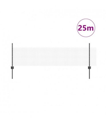 vidaXL Fence with Post Grey