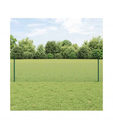 vidaXL Fence with Post Green
