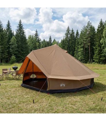 vidaXL Family Tent Brown 10-Person Polycotton