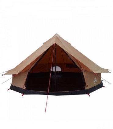 vidaXL Family Tent Brown 10-Person Polycotton