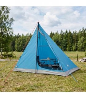 vidaXL Backpacking Tent Blue 2-Person 185T Polyester with PU Coating