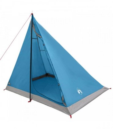 vidaXL Backpacking Tent Blue 2-Person 185T Polyester with PU Coating