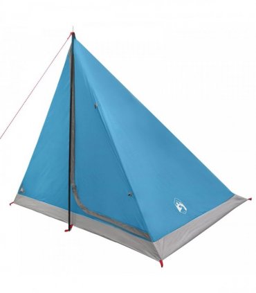 vidaXL Backpacking Tent Blue 2-Person 185T Polyester with PU Coating