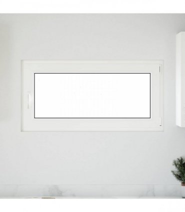 vidaXL Basement Window RISOR 120 x 60 cm PVC and Glass White