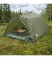 vidaXL Tunnel Tent Olive Green 2-Person 185T Polyester with PU Coating