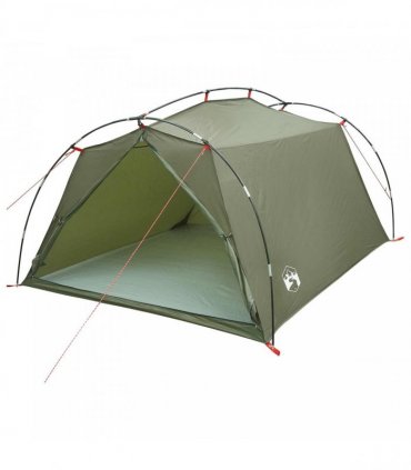 vidaXL Tunnel Tent Olive Green 2-Person 185T Polyester with PU Coating