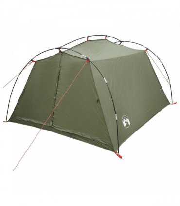 vidaXL Tunnel Tent Olive Green 2-Person 185T Polyester with PU Coating