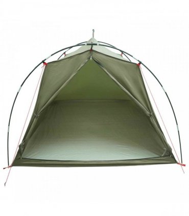 vidaXL Tunnel Tent Olive Green 2-Person 185T Polyester with PU Coating
