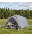 vidaXL Tunnel Tent Grey and Orange 2-Person