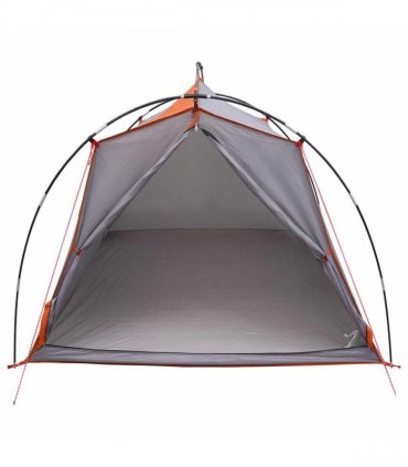 vidaXL Tunnel Tent Grey and Orange 2-Person