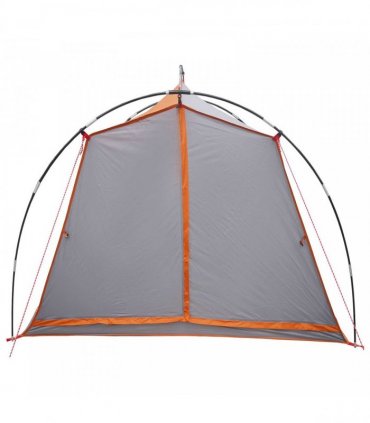 vidaXL Tunnel Tent Grey and Orange 2-Person