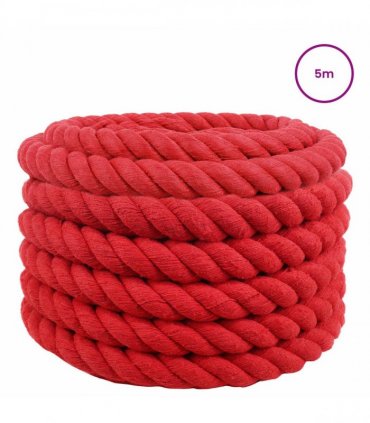vidaXL Rope Red 3.6 x 3.6 x 500 cm Cotton