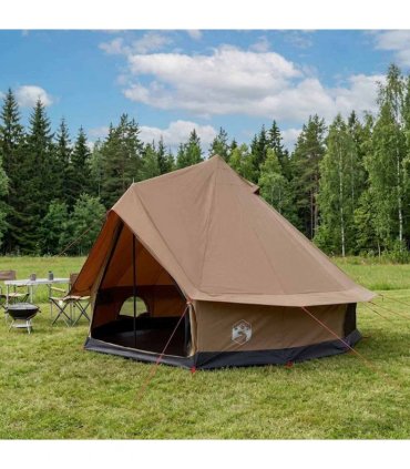 vidaXL Family Tent Brown 6-Person Polycotton