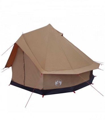 vidaXL Family Tent Brown 6-Person Polycotton