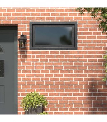 vidaXL Basement Window RISOR 100 x 50 cm PVC and Glass Anthracite