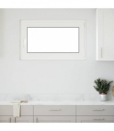 vidaXL Basement Window RISOR 100 x 60 cm PVC and Glass White
