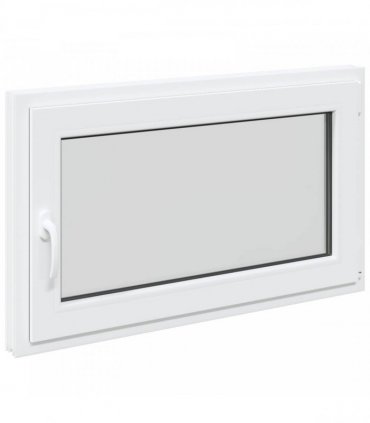 vidaXL Basement Window RISOR 100 x 60 cm PVC and Glass White