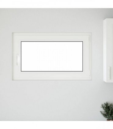vidaXL Basement Window RISOR 100 x 60 cm PVC and Glass White