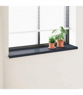vidaXL Window Sill Anthracite with wood grain 120 x 35 x 4.5 cm PVC