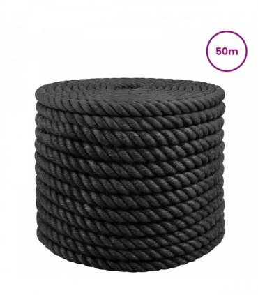 vidaXL Jute Rope 16 Black 100% Tossa jute